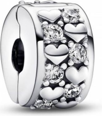 Pandora Ladies Infinite Hearts Sparkling Clip Charm