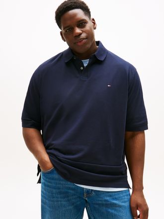 Tommy Hilfiger Big & Tall Poloshirt BT -1985 REGULAR POLO -B, Herren, Gr. 4XL, desert sky, Jersey, Obermaterial: 96% Baumwolle, 4% Elasthan, TOMMY HILFIGER BIG & TALL, regular 