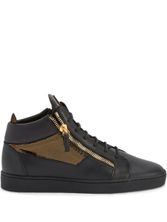 Giuseppe Zanotti Kriss leather sneakers - men - Leather/Rubber/Calf Leather - 41 - Black