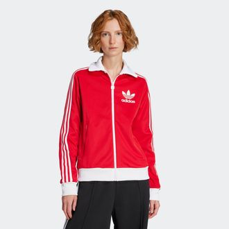 adidas Trainingsjacke ADIDAS ORIGINALS CLASSIC TT, Damen, Gr. XL, rot (better scarlet, wei&szlig;), Obermaterial: 52% Baumwolle, 48% Polyester, normal, Jacken Trai