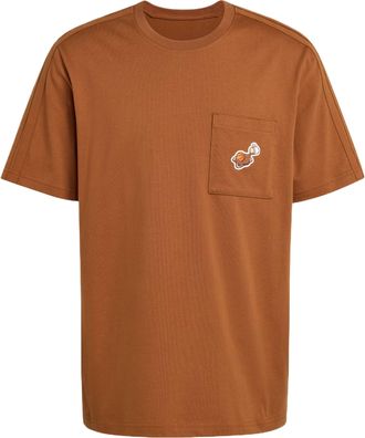 adidas Lux Coffee Cafe Hoop Pocket Graphic T-Shirt Dusky Bronze KB4842