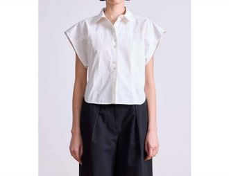 Apiece Apart Toni Sleeveless Top In Cream