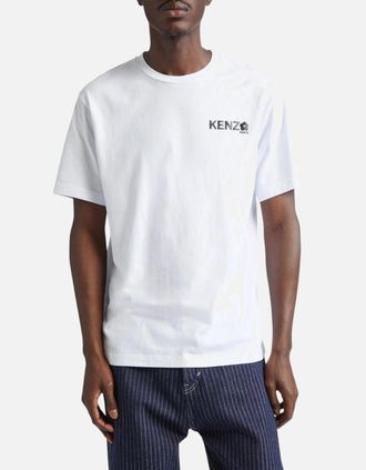 Kenzo Mens KENZO Mens T Shirts Boke Flower 2.0 Graphic Print Cotton Crew Neck Short Sleeve - White - Size: 36