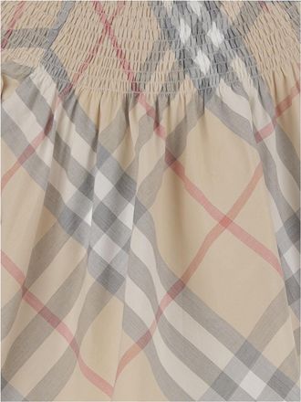 Burberry Girls Dress Cotton Check Multicolour