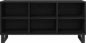 vidaXL Gabinete de TV Roble Negro 103,5 x 30 x 50 cm vidaXL