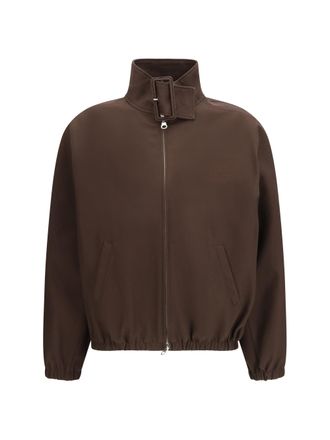 Courr&egrave;ges Zip-Up Bomber Jacket - Brown