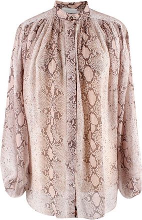 Zimmermann Zimmerman Snake Print Ramie Blouse Size S