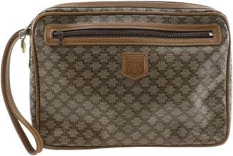 Celine Clutch Bag Pre-owned in PVC - - Pre-owned - Uomo - Marrone - ONE SIZE