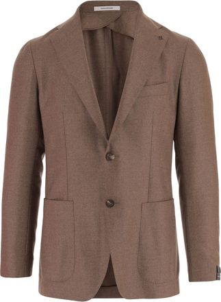 Tagliatore Brown Wool-Blend Blazer