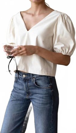 Emerson Fry Viscose V Top In White Swan