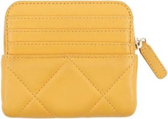 Chanel Pre-owned Vintage Portemonnee - Dames - Vintage Accessoires - Geel - ONE Size - Leer - Vintage