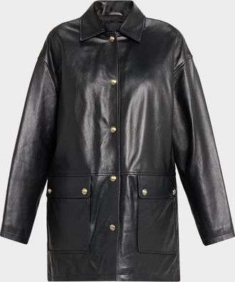 Nili Lotan Cordel Lambskin Leather Coat