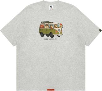 Aape By A Bathing Ape T-shirt con stampa grafica - Grigio