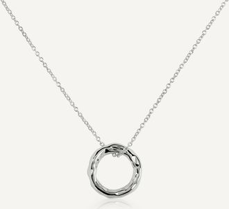 Radley London Hadley Lane Silver Plated Hammer Hoop Neck Silver - RYJ2579S