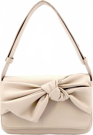 Like Dreams Womens Elena Bow Vegan Shoulder Bag In Ivory