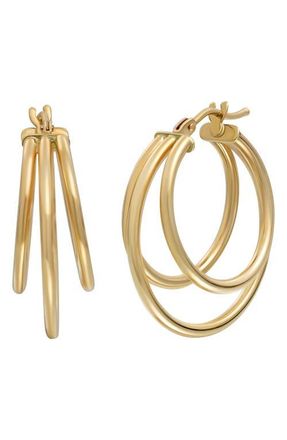 Bony Levy 14K Gold Layered Hoop Earrings in 14K Yellow Gold at Nordstrom