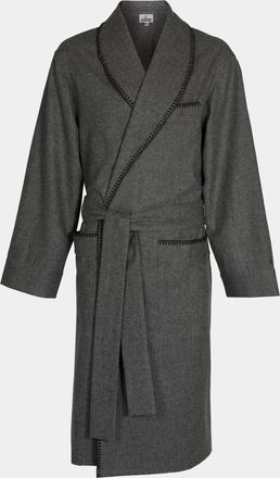S&eacute;bline Hand-Embroidered Wool Robe