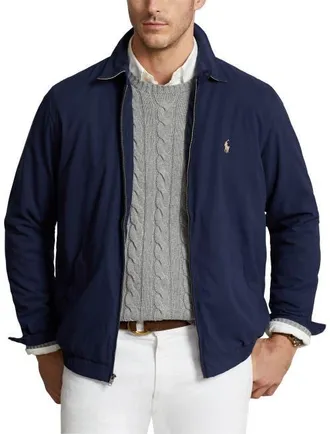 Polo Ralph Lauren Big & Tall Microfiber Windbreaker in Navy at Nordstrom, Size 5X Big