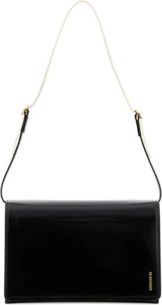 Jil Sander Small File Shoulder Bag - Dames - Schoudertassen - Zwart - ONE Size - Leer - Tassen