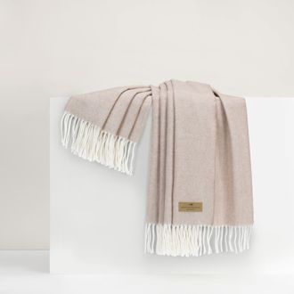 Lands Downunder Italian Herringbone Throw in Smokey Mauve at Nordstrom