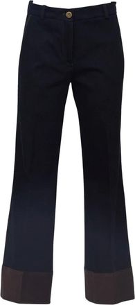Ql2 Quelledue QL2 Quelledue, Broeken, Dames, Blauw, S, Wol, Wijde broek