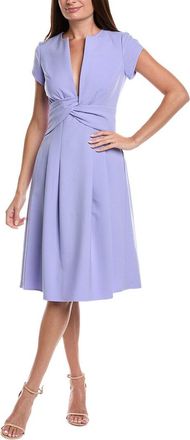 Oscar De La Renta Twisted Front Midi Dress