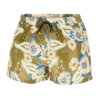 Paul Smith Beachwear, male, Green, Size: XL Riso Floral Swim Shorts