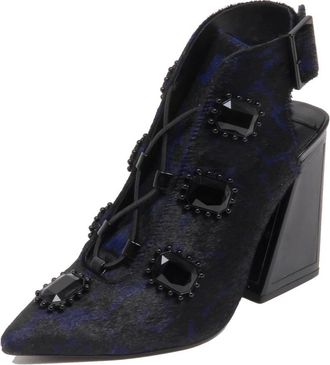 Kat Maconie Gevlekte Anais Laars Schoen - Dames - Sandalen met hakken - Zwart - 39 EU - Leer - Schoenen