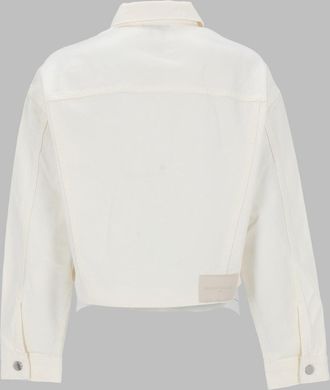 Maison Kitsun&eacute; Denim Trucker Jacket - White