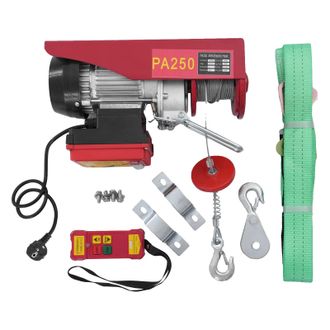 OEM Cabrestante El&eacute;ctrico, Capacidad De 125 Kg, Control Remoto Inal&aacute;mbrico, Rojo