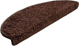 vidaXL Stair Mats 20 pcs 65x21x4 cm Brown Half Round Large vidaXL