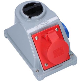 OEM Base Fija Con Interruptor Tipo combo-pol 16a 400v 3p+z+n, Base 230v Ip44