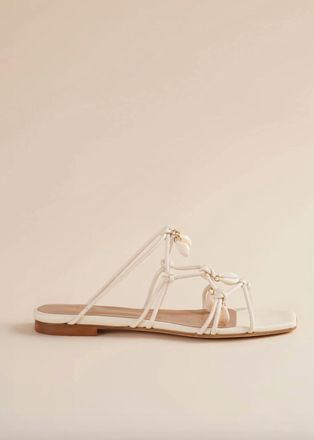 Brother Vellies Womens Shoreline Flat Sandal In Ivory