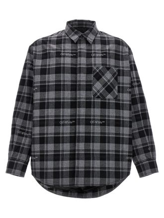 Off-white Mens Check Flannel Padded Jacket