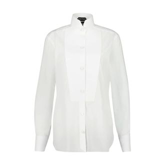 Tom Ford Dames, Blouses & Shirts, Wit, Maat: 2XS Voile
