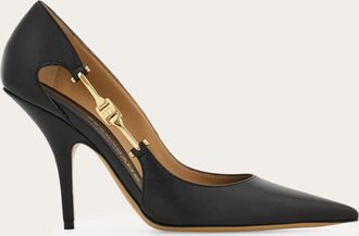 Ferragamo Donna Décolleté con fibbia F Nero Taglia 35.5