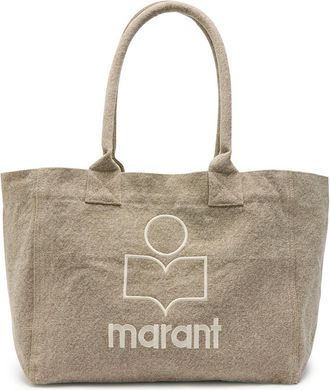 Isabel Marant Yenky Logo Canvas Tote - Beige - One Size