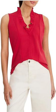 Nic+Zoe Ruffled Around Tank Top Womens Clothing True Red : LG (US 12-14), Cotton/Modal/Polyester