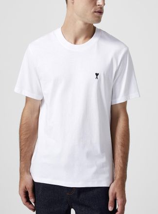 Ami Mens Ami de Coeur black logo T-shirt