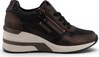 Mustang Womens Black Platform Sneaker Trainer Casual Shoes - M0872003