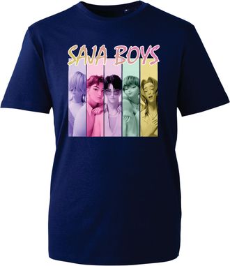 Generic Saja Boys Graphic T-Shirt - Colorful Anime Style Character Art Tee Trendy Streetwear Top for Men and Women (Navy, L Years)