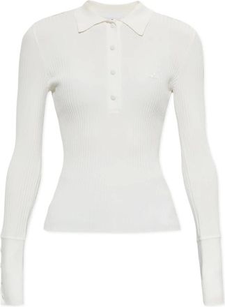 Courr&egrave;ges Dames, Tops, Wit, Maat: XS Leer