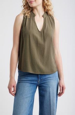 Cloth & Stone Pintucked Sleeveless Top in Lakeside Pine at Nordstrom Rack, Size X-Small