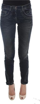 Ermanno Scervino Blauwe Slim Fit Italiaanse Jeans - Dames - Skinny Jeans - Blauw - XS - Katoen - Jeans