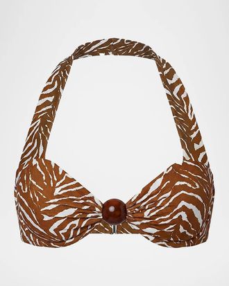 n/nicholas Sirena Halter Bikini Top
