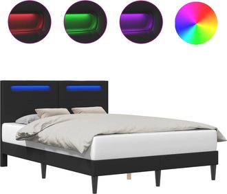 vidaXL Estructura De Cama Negro 120 X 190 Cm Cuero Sint&eacute;tico Vidaxl