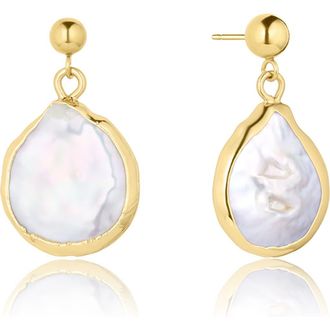 Set & Stones Gracie Pearl Earrings in Gold at Nordstrom