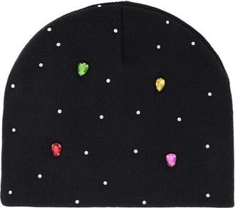 mnml Embellished Cotton Beanie in Black at Nordstrom