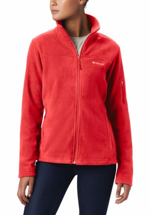 Columbia Fleecejacke COLUMBIA Fast Trek II Jacket, Damen, Gr. XXL (54/56), poppy rot, Fleece, Obermaterial: 100% Polyester, hoch geschlossener Ausschnitt, abge