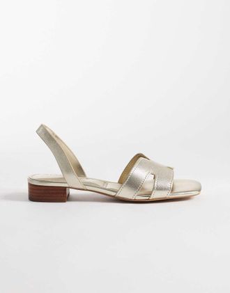 Aldo Aldo - Javamannon - Sandali bassi in pelle color oro